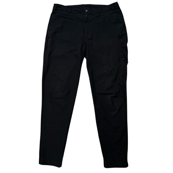 Mack Weldon Radius Flex Jogger Pants Mens L Stretch Flex Waist Zip Pocket Black - Picture 1 of 7